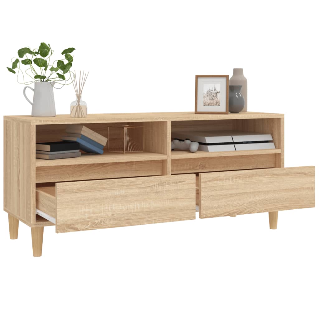 vidaXL Szafka pod TV, dąb sonoma, 100x34,5x44,5 cm