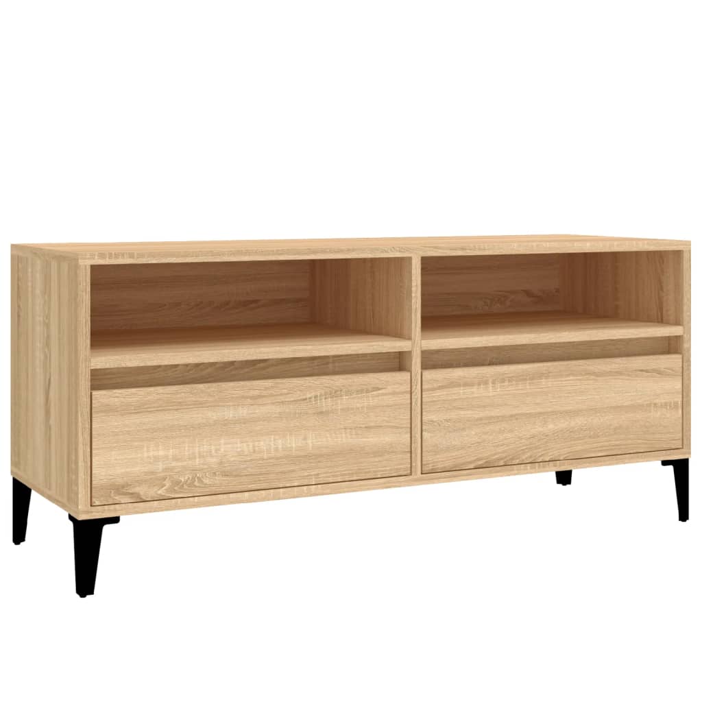 vidaXL Szafka pod TV, dąb sonoma, 100x34,5x44,5 cm