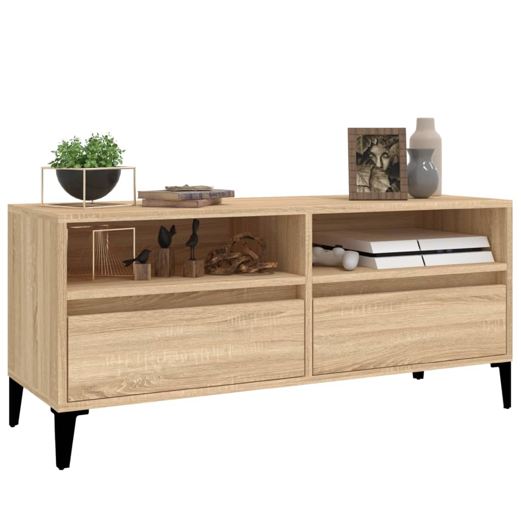 vidaXL Szafka pod TV, dąb sonoma, 100x34,5x44,5 cm
