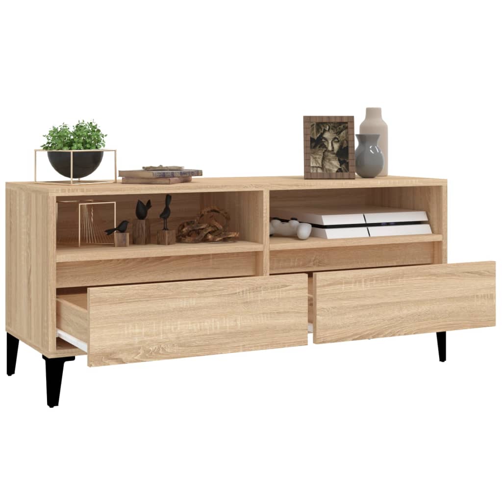 vidaXL Szafka pod TV, dąb sonoma, 100x34,5x44,5 cm