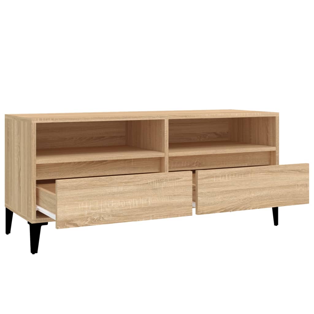 vidaXL Szafka pod TV, dąb sonoma, 100x34,5x44,5 cm
