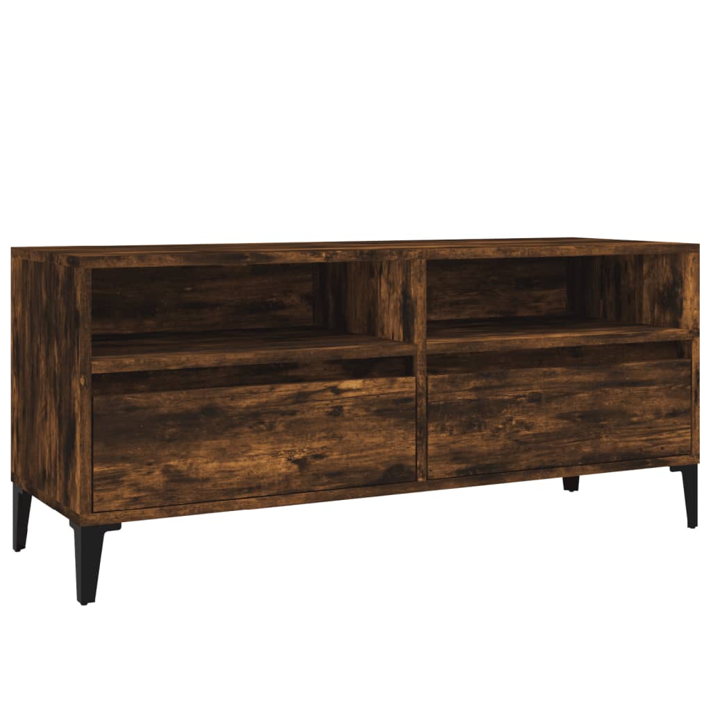 vidaXL Szafka pod TV, przydymiony dąb, 100x34,5x44,5 cm