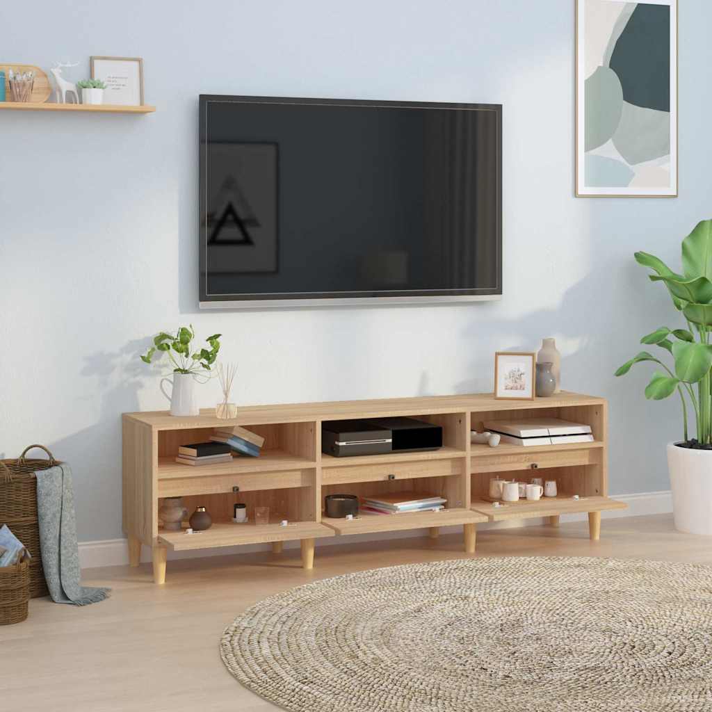 vidaXL Szafka pod TV, dąb sonoma, 150x30x44,5 cm