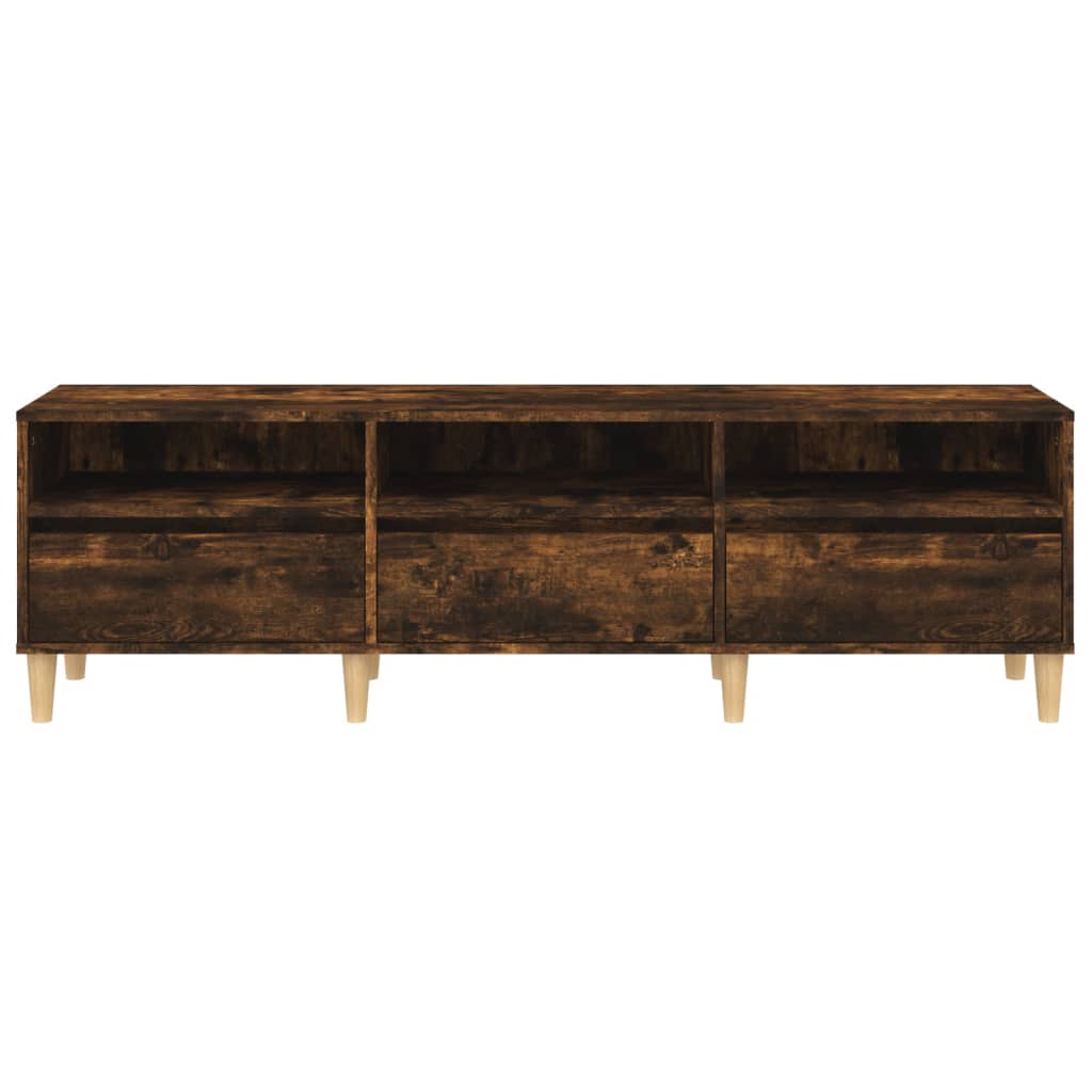 vidaXL Szafka pod TV, przydymiony dąb, 150x30x44,5 cm
