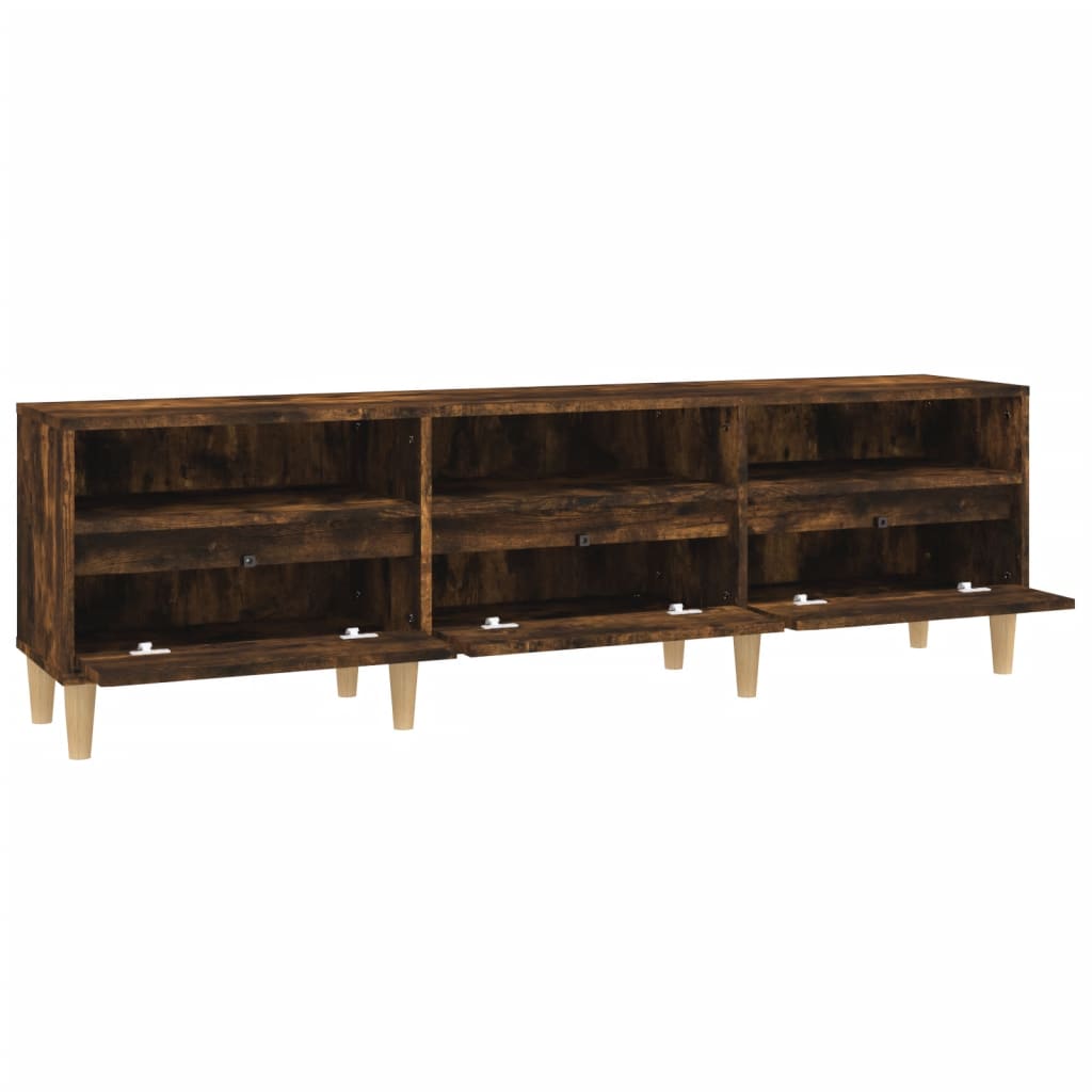 vidaXL Szafka pod TV, przydymiony dąb, 150x30x44,5 cm