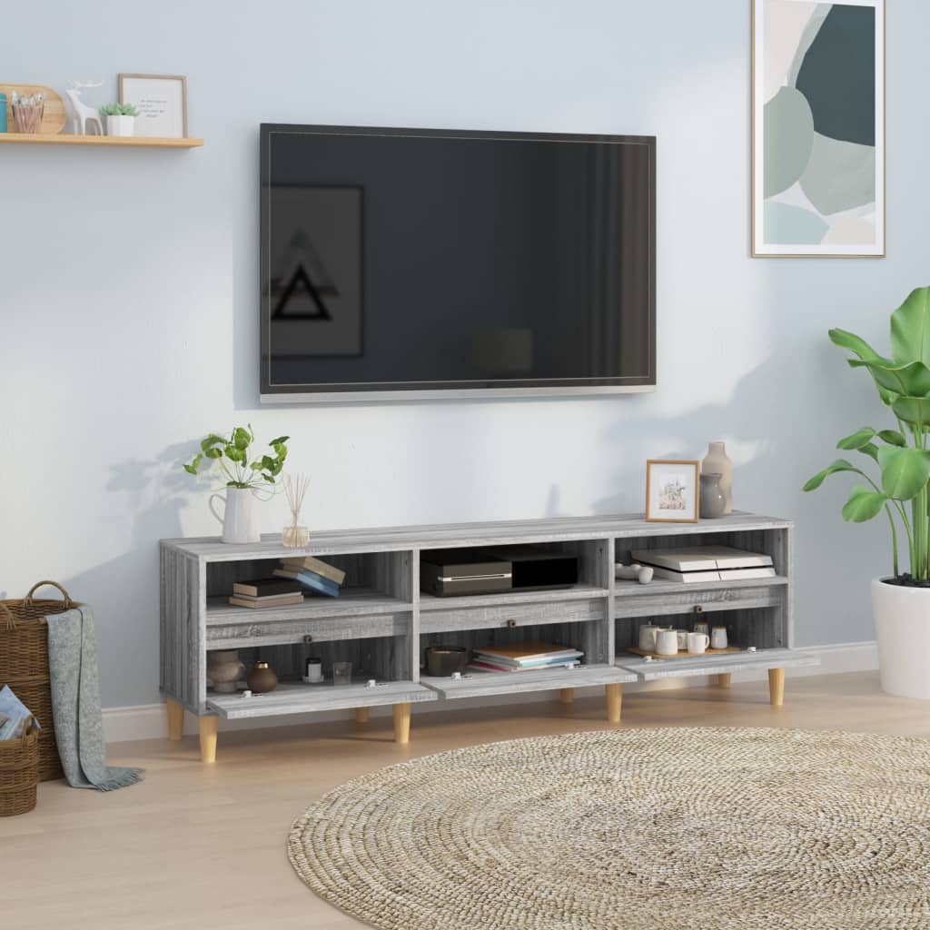 vidaXL Szafka pod TV, szary dąb sonoma, 150x30x44,5 cm