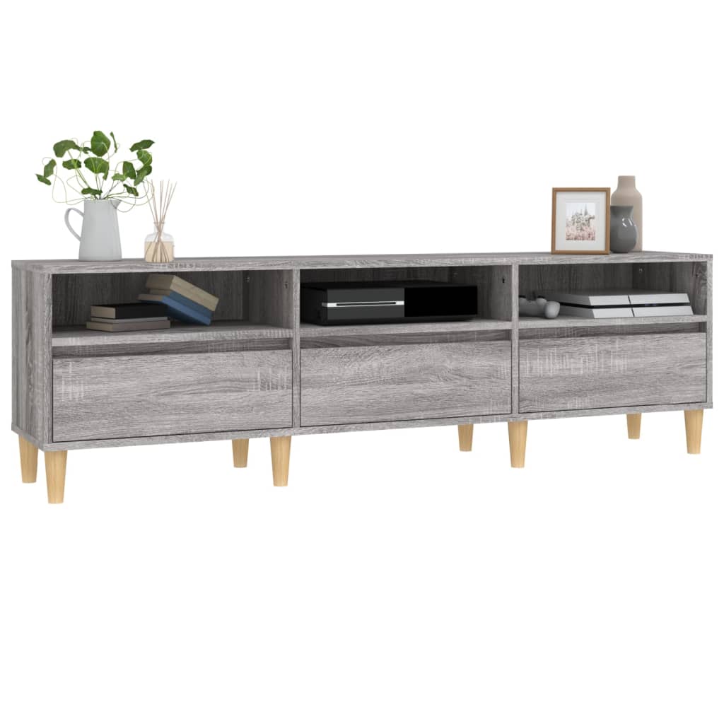 vidaXL Szafka pod TV, szary dąb sonoma, 150x30x44,5 cm