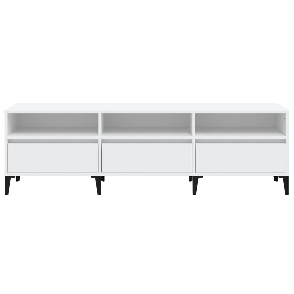 vidaXL Szafka pod TV, biała, 150x30x44,5 cm, materiał drewnopochodny