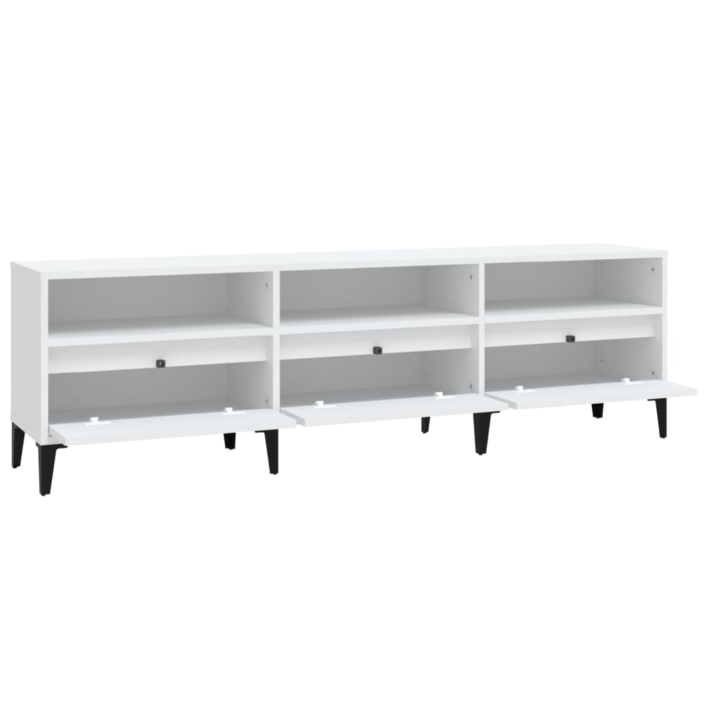 vidaXL Szafka pod TV, biała, 150x30x44,5 cm, materiał drewnopochodny