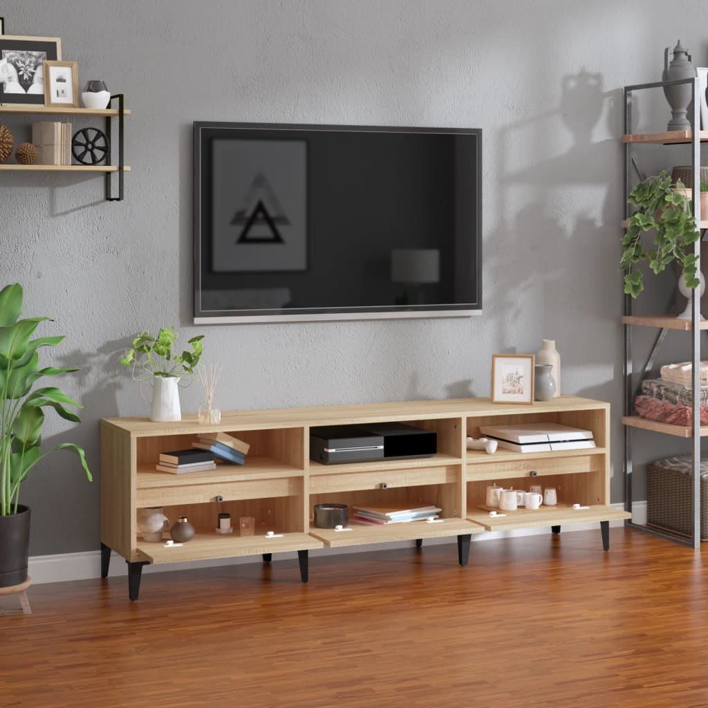 vidaXL Szafka pod TV, dąb sonoma, 150x30x44,5 cm