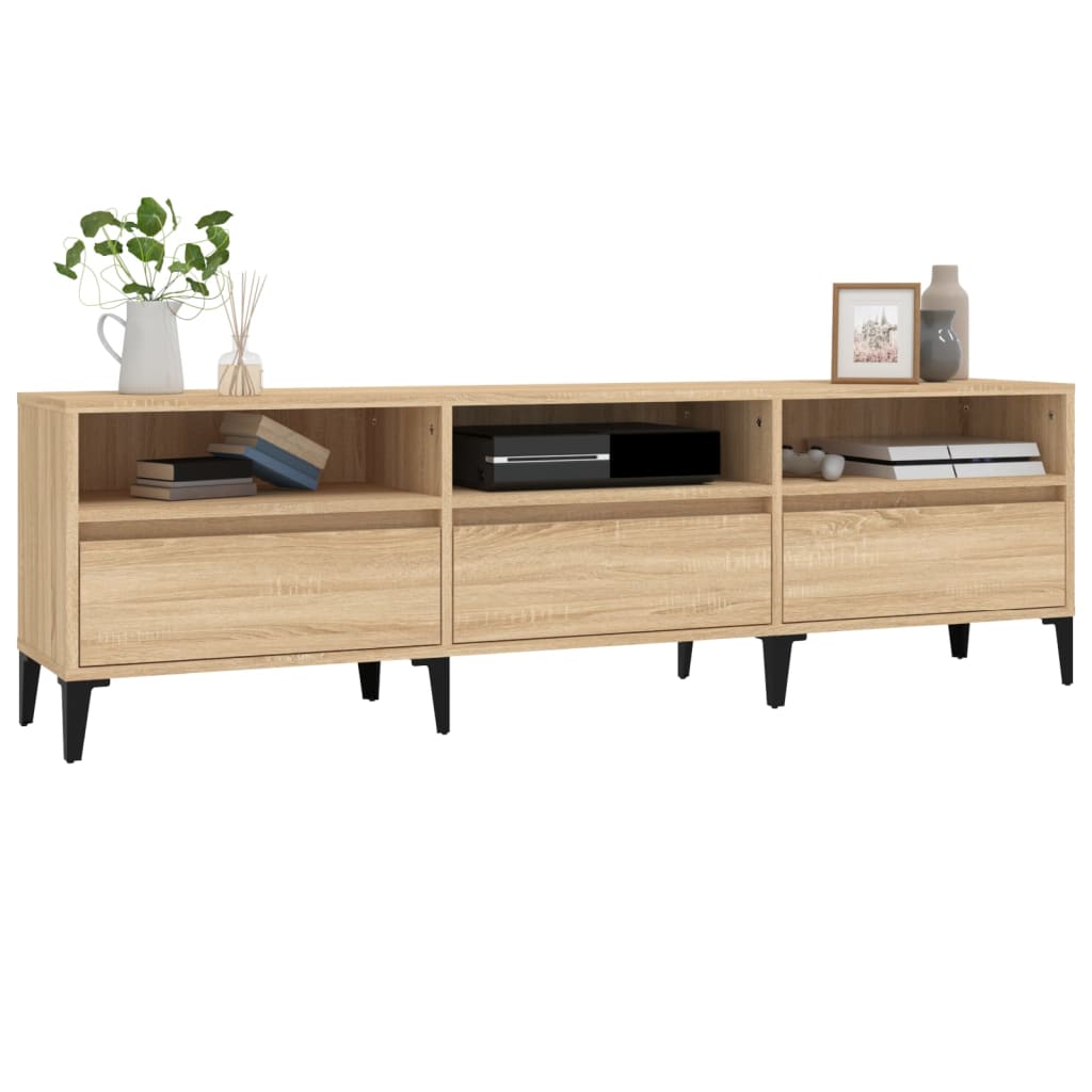 vidaXL Szafka pod TV, dąb sonoma, 150x30x44,5 cm