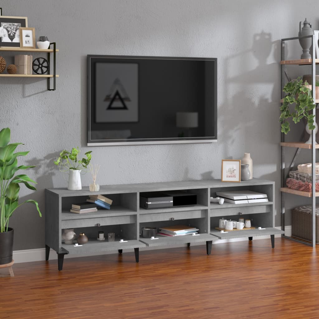 vidaXL Szafka pod TV, szarość betonu, 150x30x44,5 cm