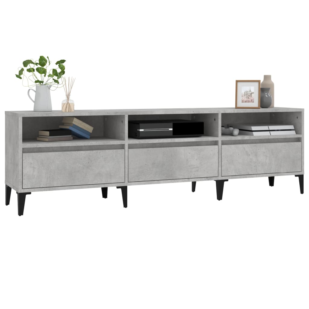 vidaXL Szafka pod TV, szarość betonu, 150x30x44,5 cm