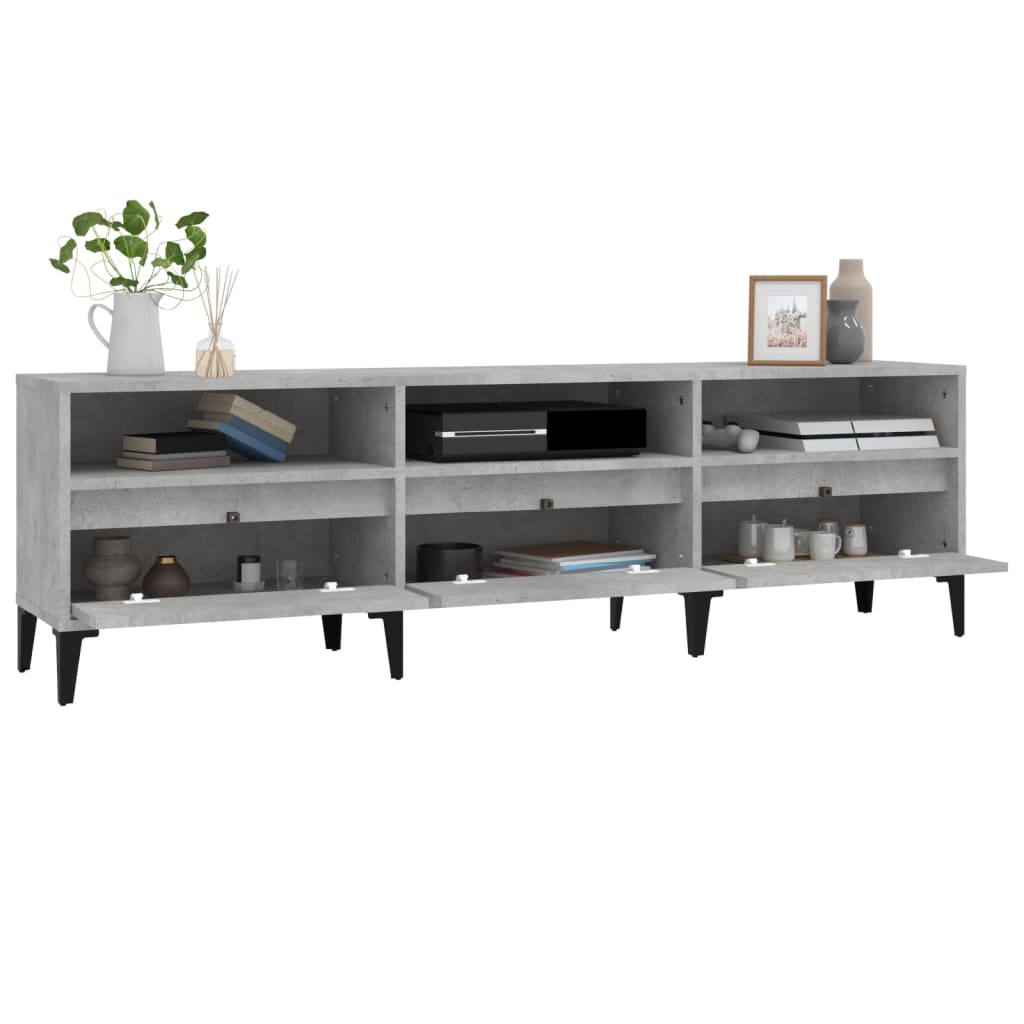vidaXL Szafka pod TV, szarość betonu, 150x30x44,5 cm
