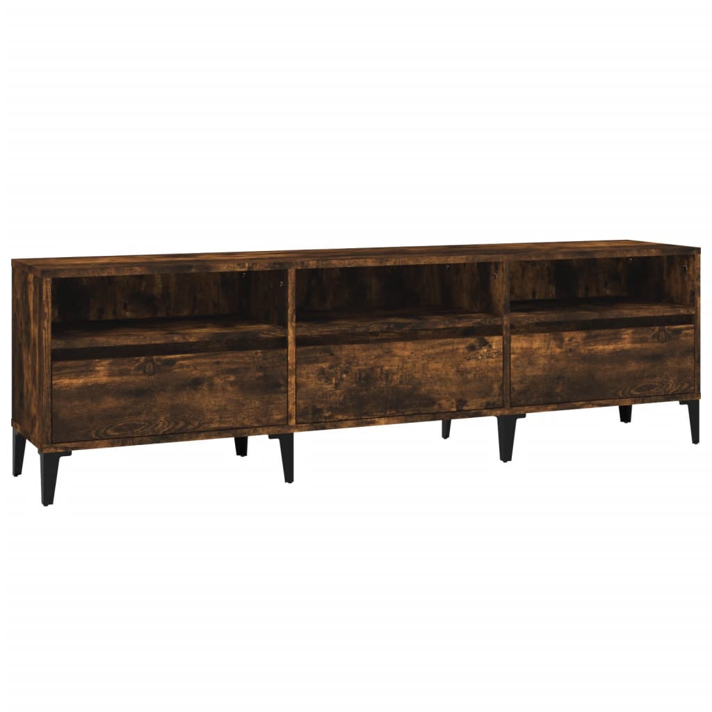 vidaXL Szafka pod TV, przydymiony dąb, 150x30x44,5 cm