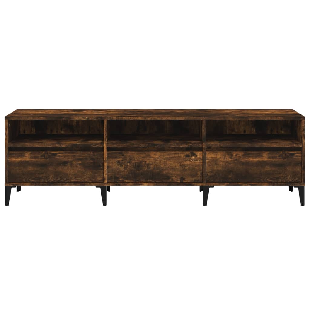 vidaXL Szafka pod TV, przydymiony dąb, 150x30x44,5 cm