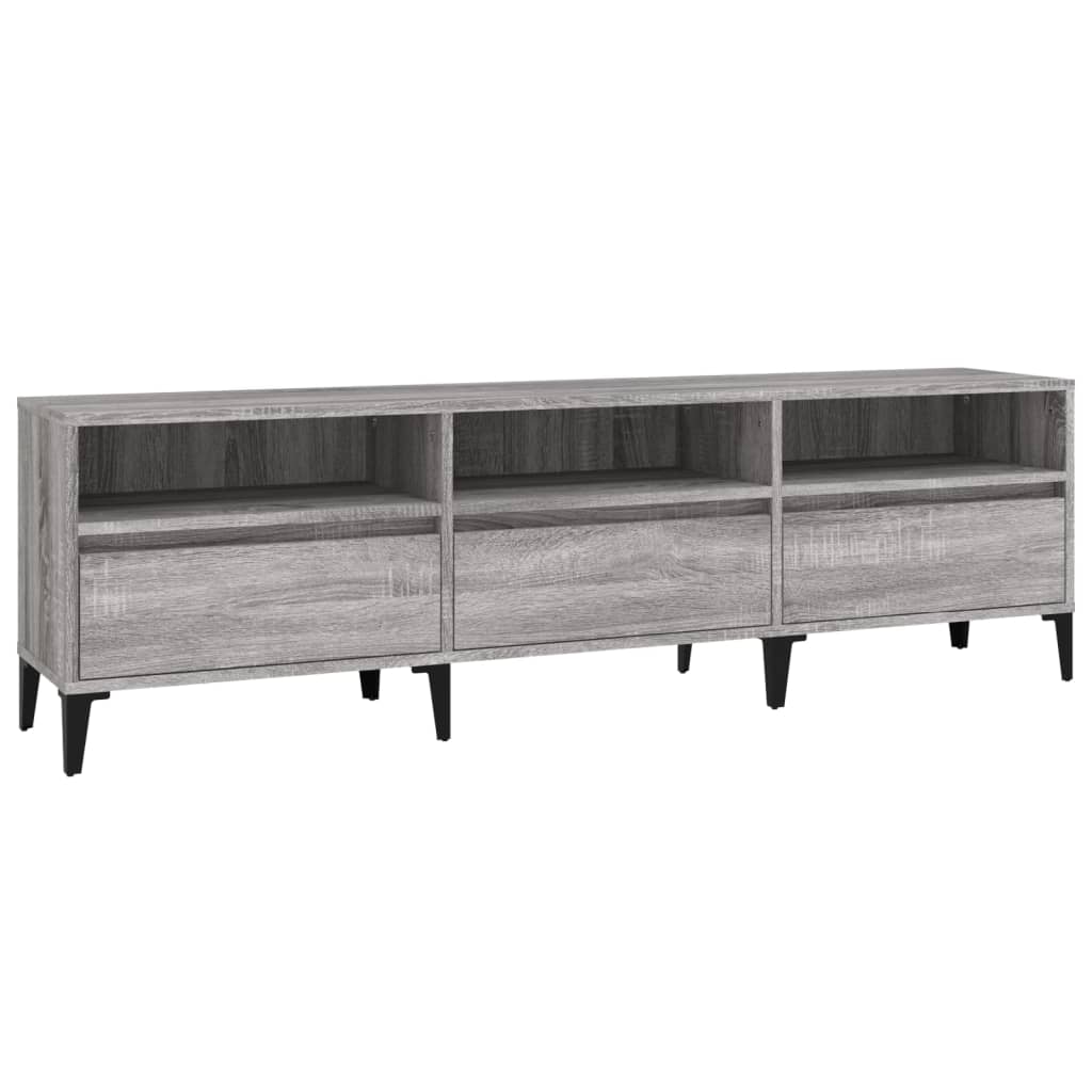 vidaXL Szafka pod TV, szary dąb sonoma, 150x30x44,5 cm