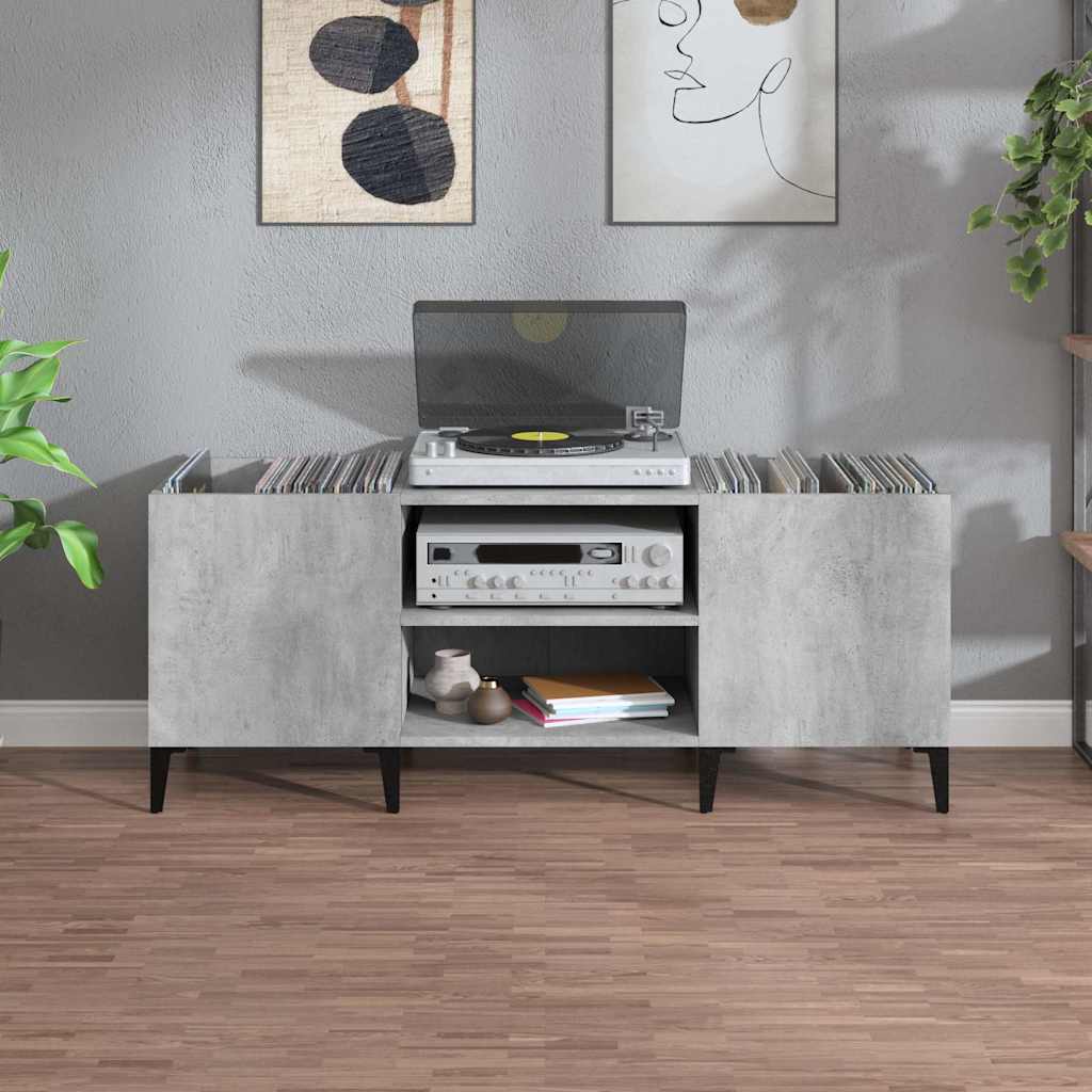 vidaXL Szafka na płyty, szarość betonu, 121x38x48 cm