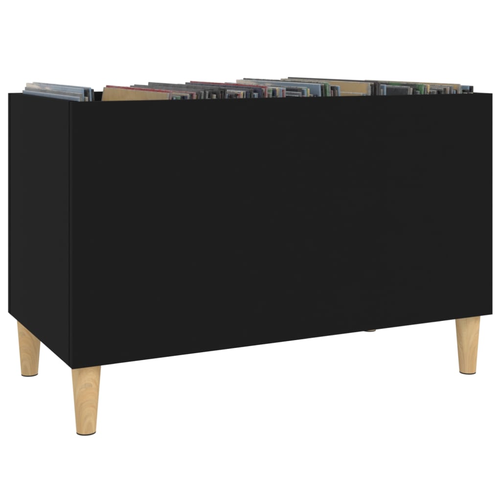 vidaXL Szafka na płyty, czarna, 74,5x38x48 cm, materiał drewnopochodny