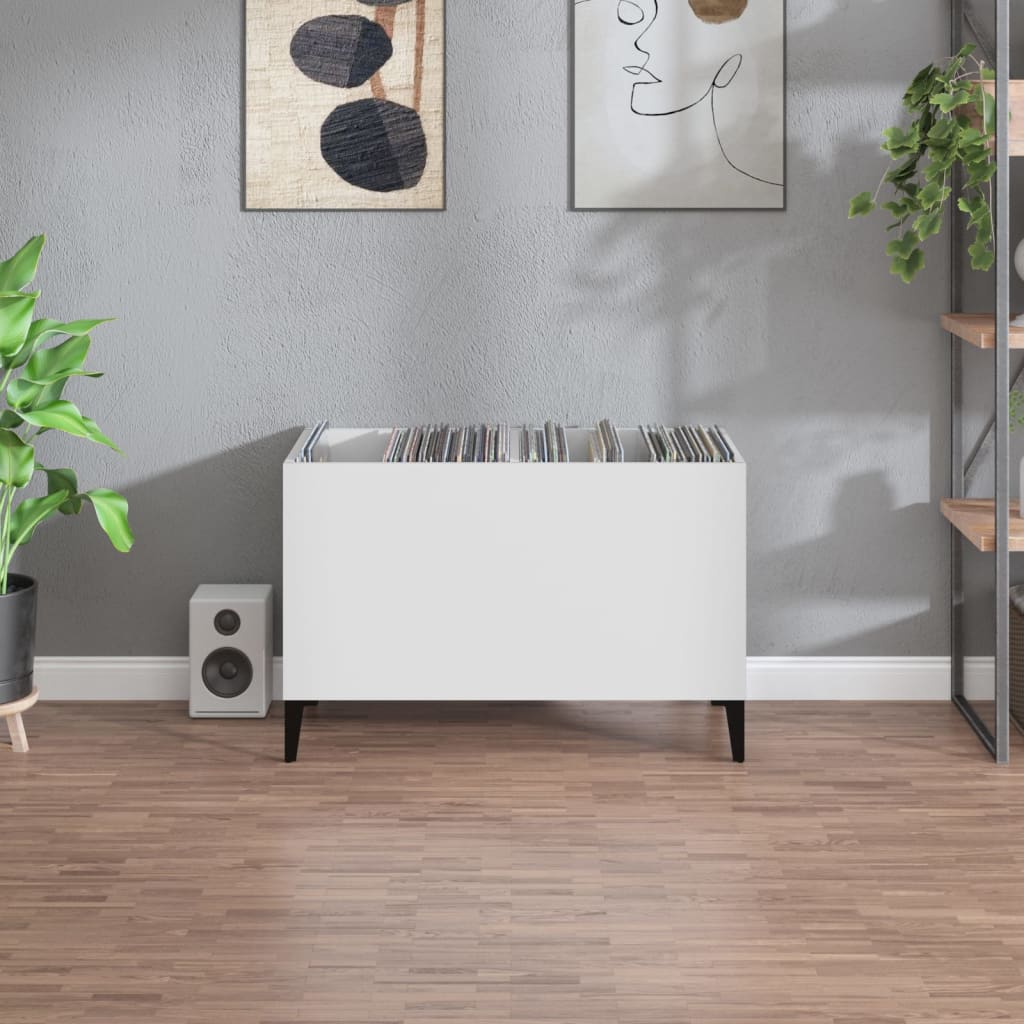 vidaXL Szafka na płyty, biała, 74,5x38x48 cm, materiał drewnopochodny