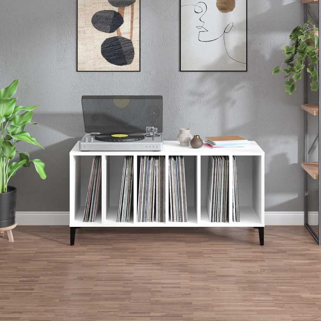 vidaXL Szafka na płyty, biała, 100x38x48 cm, materiał drewnopochodny