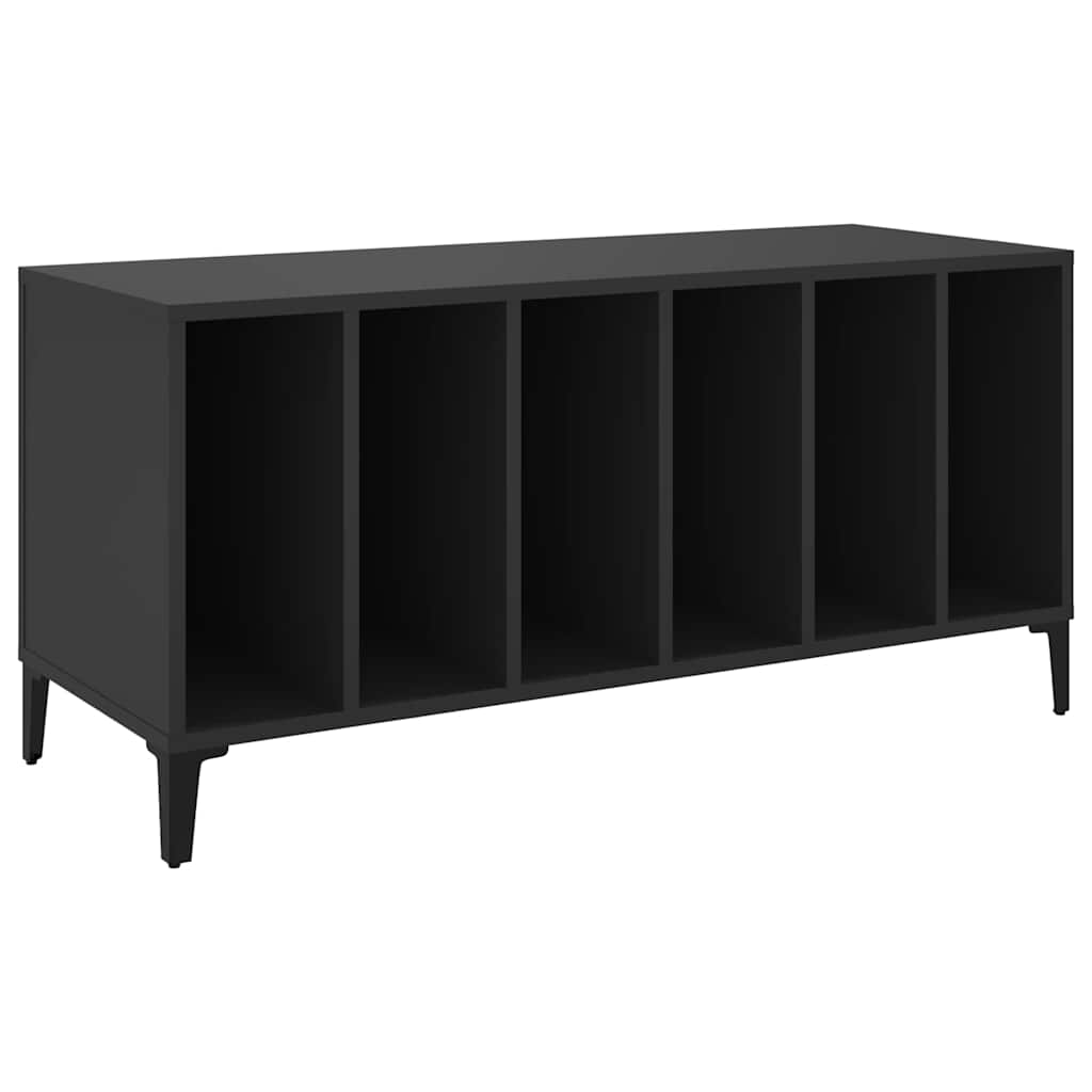 vidaXL Szafka na płyty, czarna, 100x38x48 cm, materiał drewnopochodny