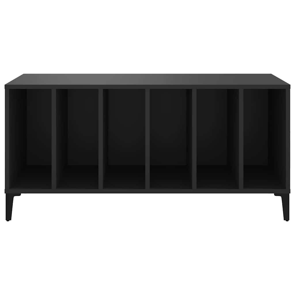 vidaXL Szafka na płyty, czarna, 100x38x48 cm, materiał drewnopochodny