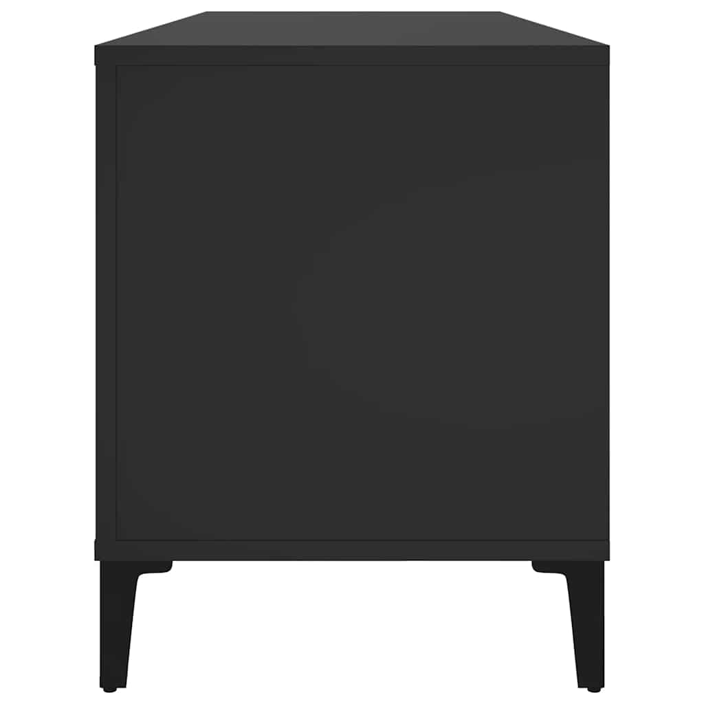 vidaXL Szafka na płyty, czarna, 100x38x48 cm, materiał drewnopochodny