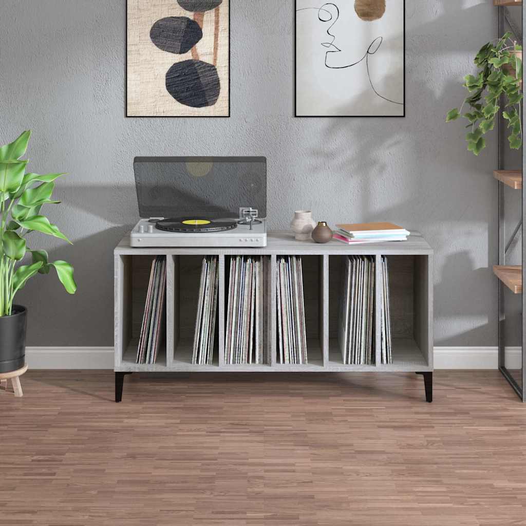 vidaXL Szafka na płyty, szary dąb sonoma, 100x38x48 cm