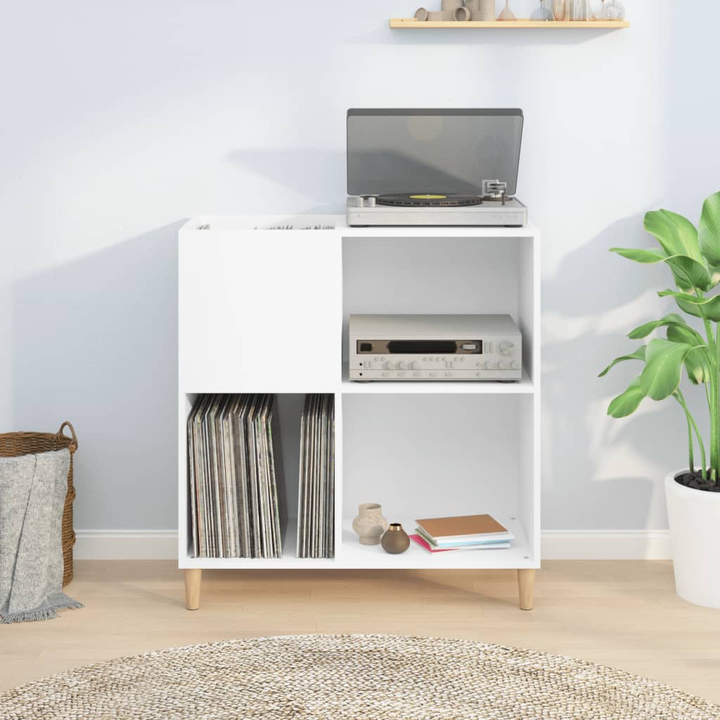 vidaXL Szafka na płyty, biała, 84,5x38x89 cm, materiał drewnopochodny