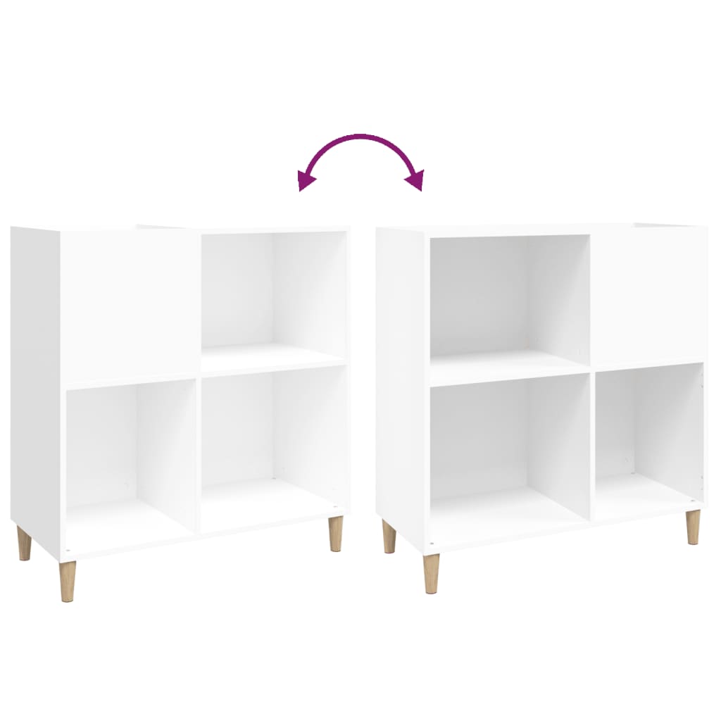 vidaXL Szafka na płyty, biała, 84,5x38x89 cm, materiał drewnopochodny