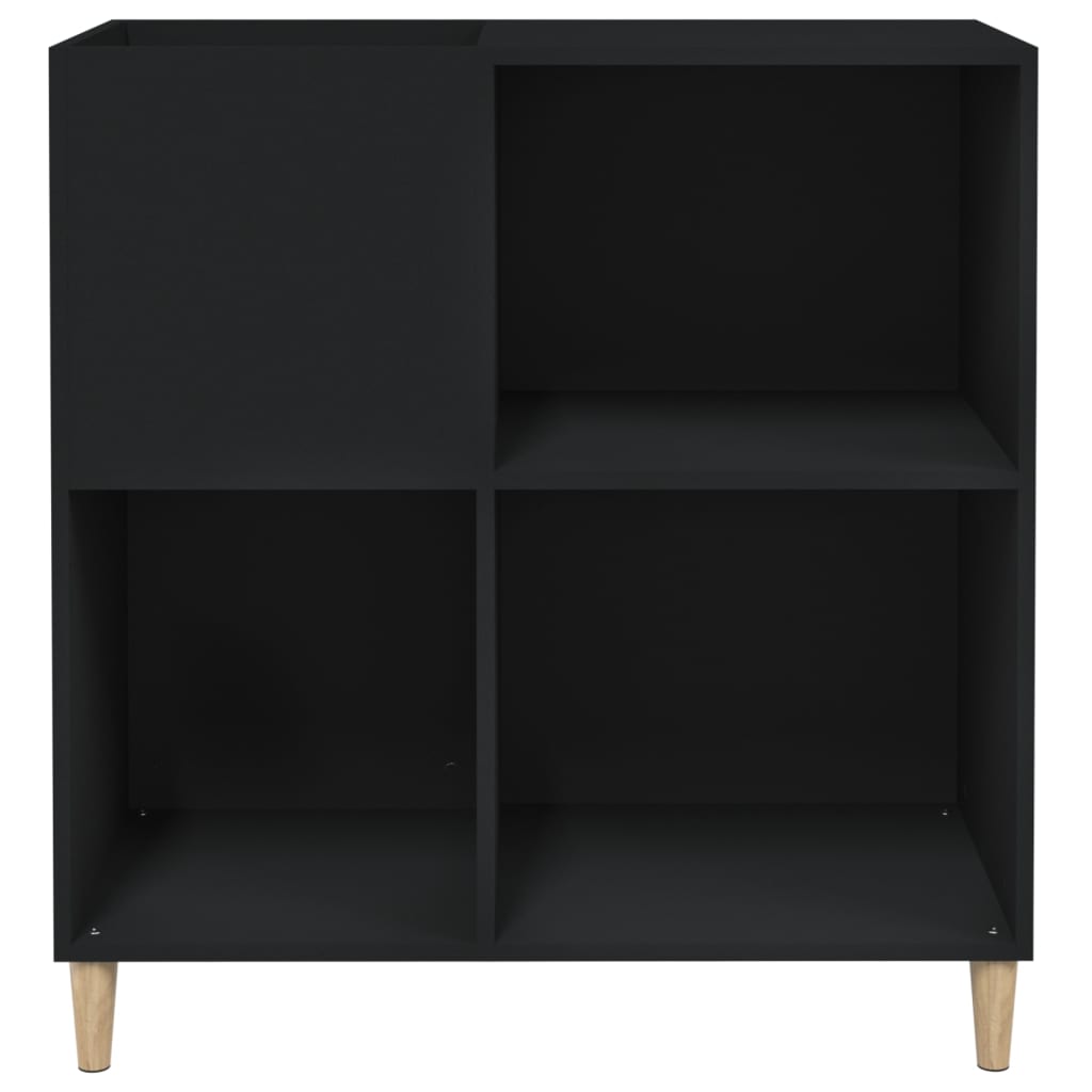 vidaXL Szafka na płyty, czarna, 84,5x38x89 cm, materiał drewnopochodny