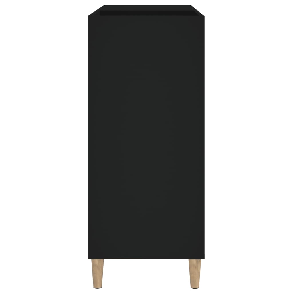 vidaXL Szafka na płyty, czarna, 84,5x38x89 cm, materiał drewnopochodny