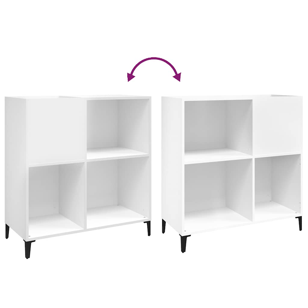 vidaXL Szafka na płyty, biała, 84,5x38x89 cm, materiał drewnopochodny