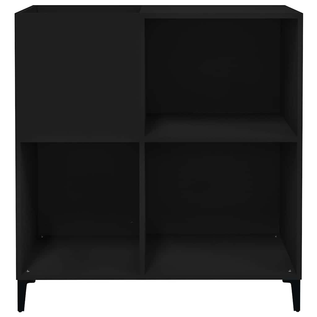 vidaXL Szafka na płyty, czarna, 84,5x38x89 cm, materiał drewnopochodny