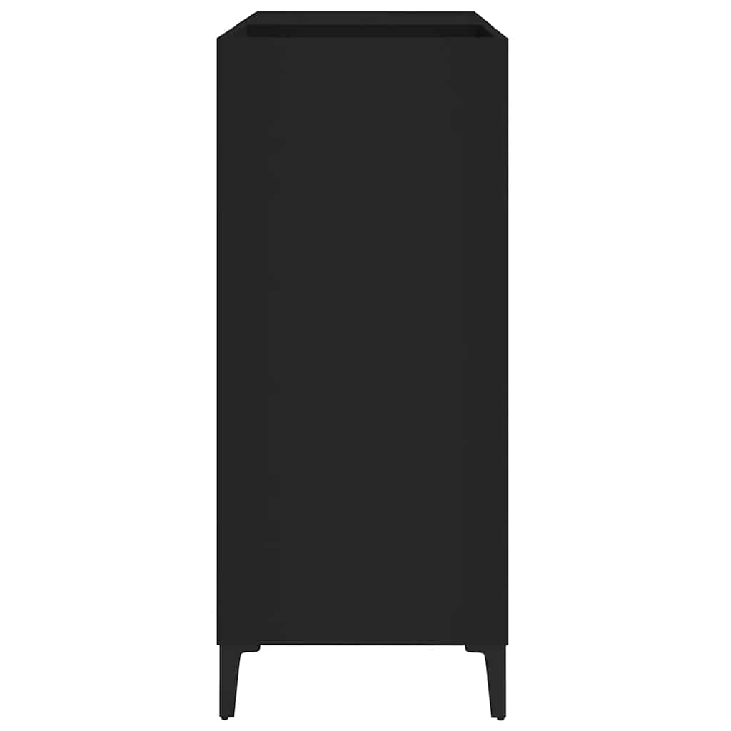 vidaXL Szafka na płyty, czarna, 84,5x38x89 cm, materiał drewnopochodny