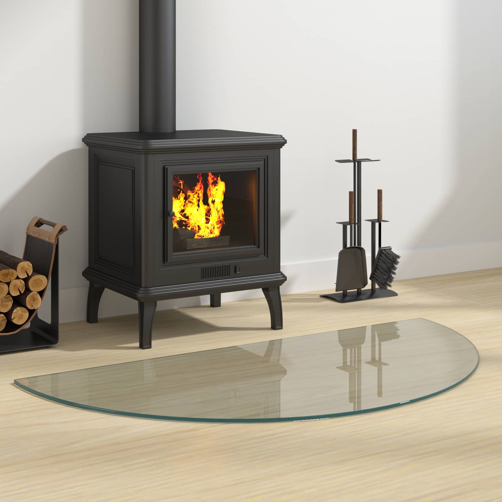 vidaXL Szklana płyta kominkowa przezroczysty 1000 x 500 mm Szkło