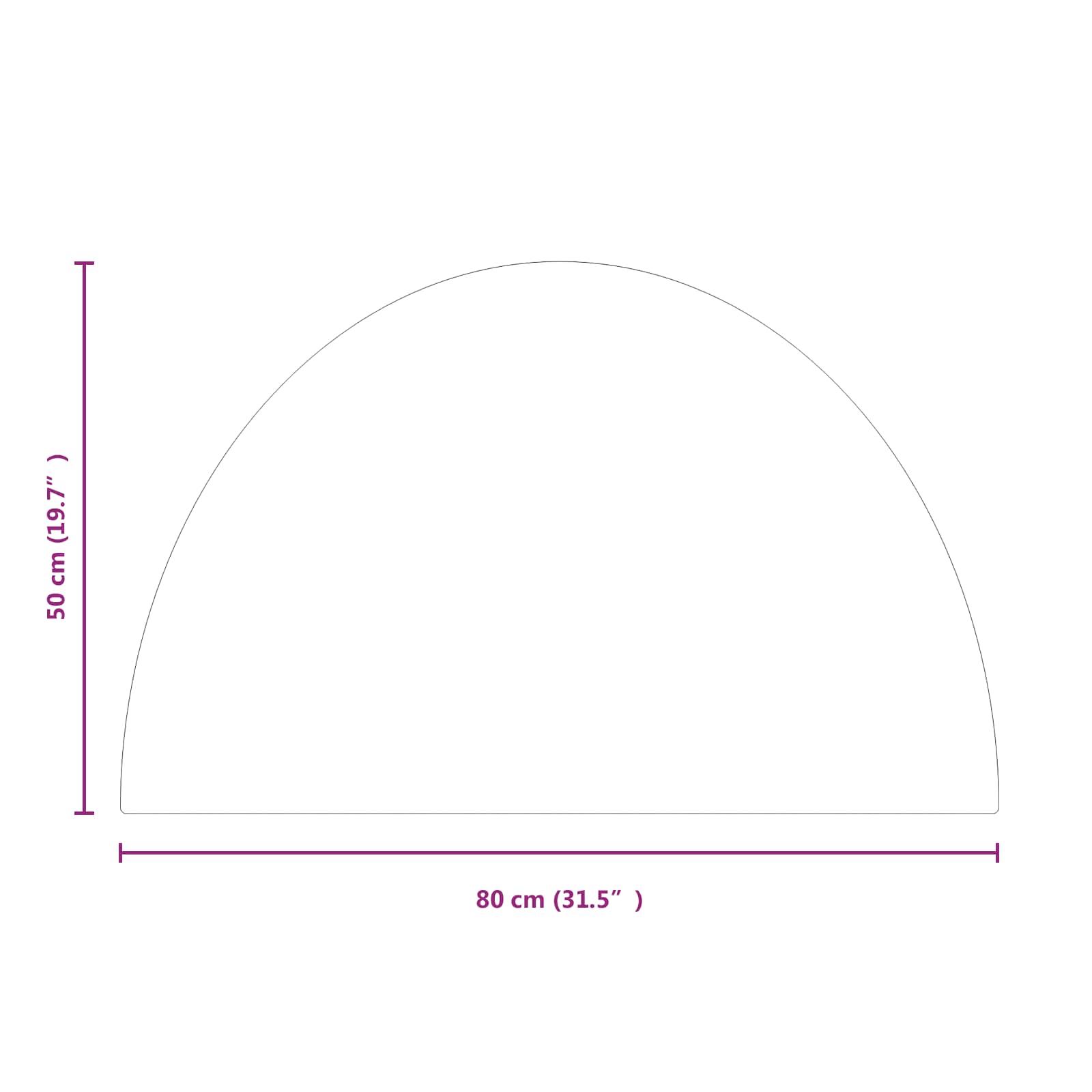 vidaXL Szklana płyta kominkowa przezroczysty 800 x 500 mm Szkło