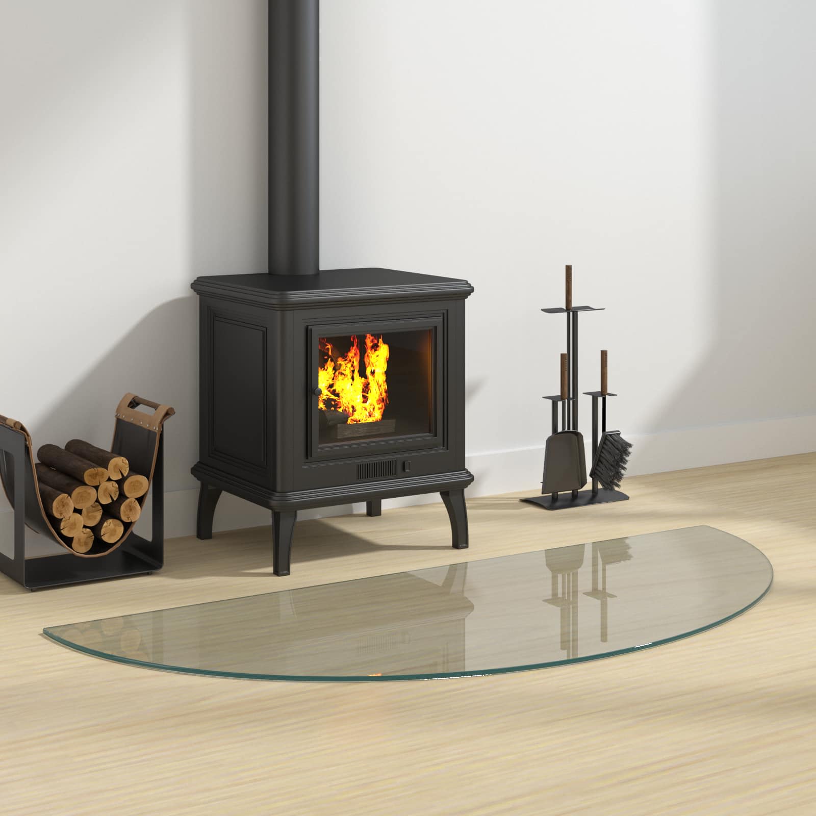vidaXL Szklana płyta kominkowa przezroczysty 1200 x 500 mm Szkło