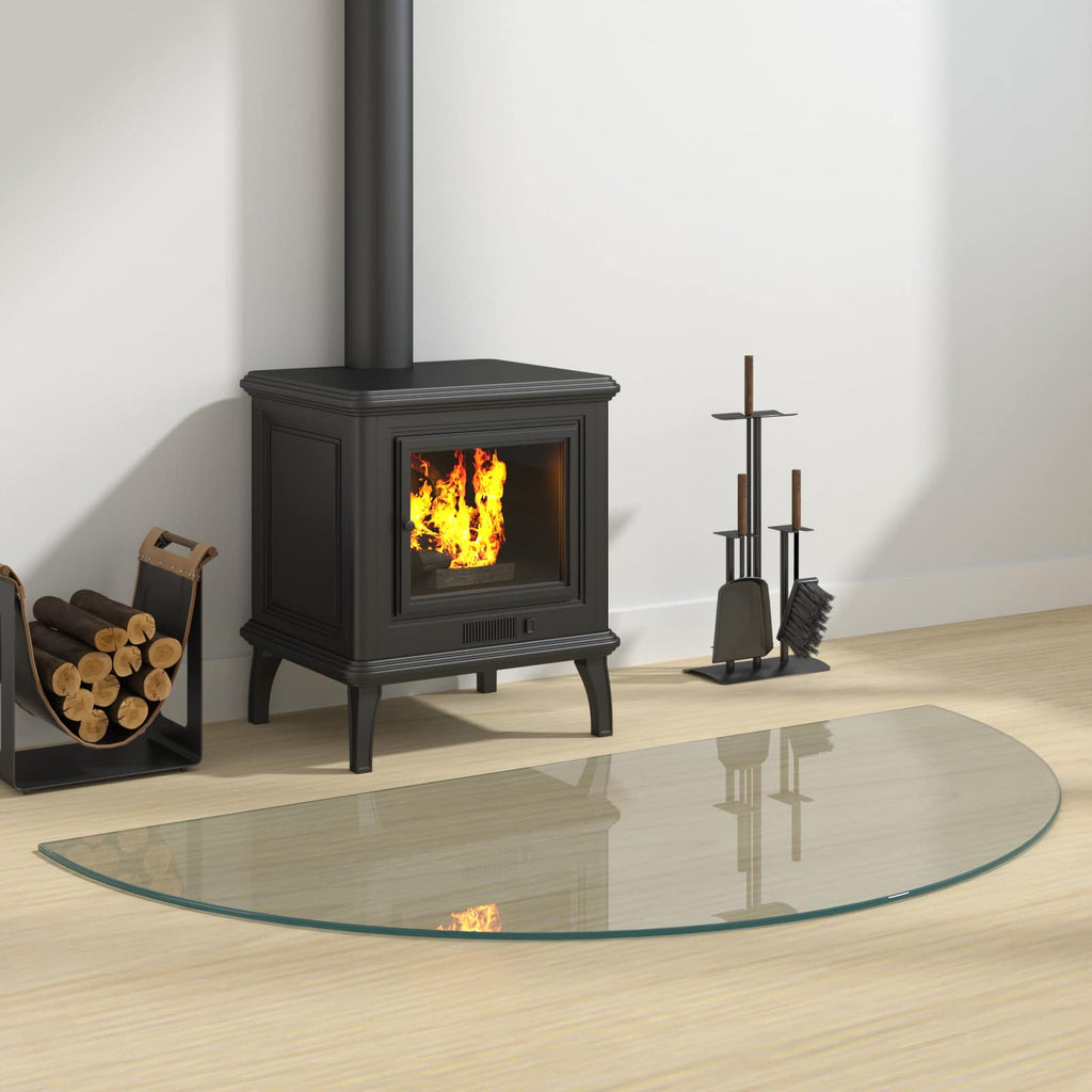 vidaXL Szklana płyta kominkowa przezroczysty 1200 x 600 mm Szkło