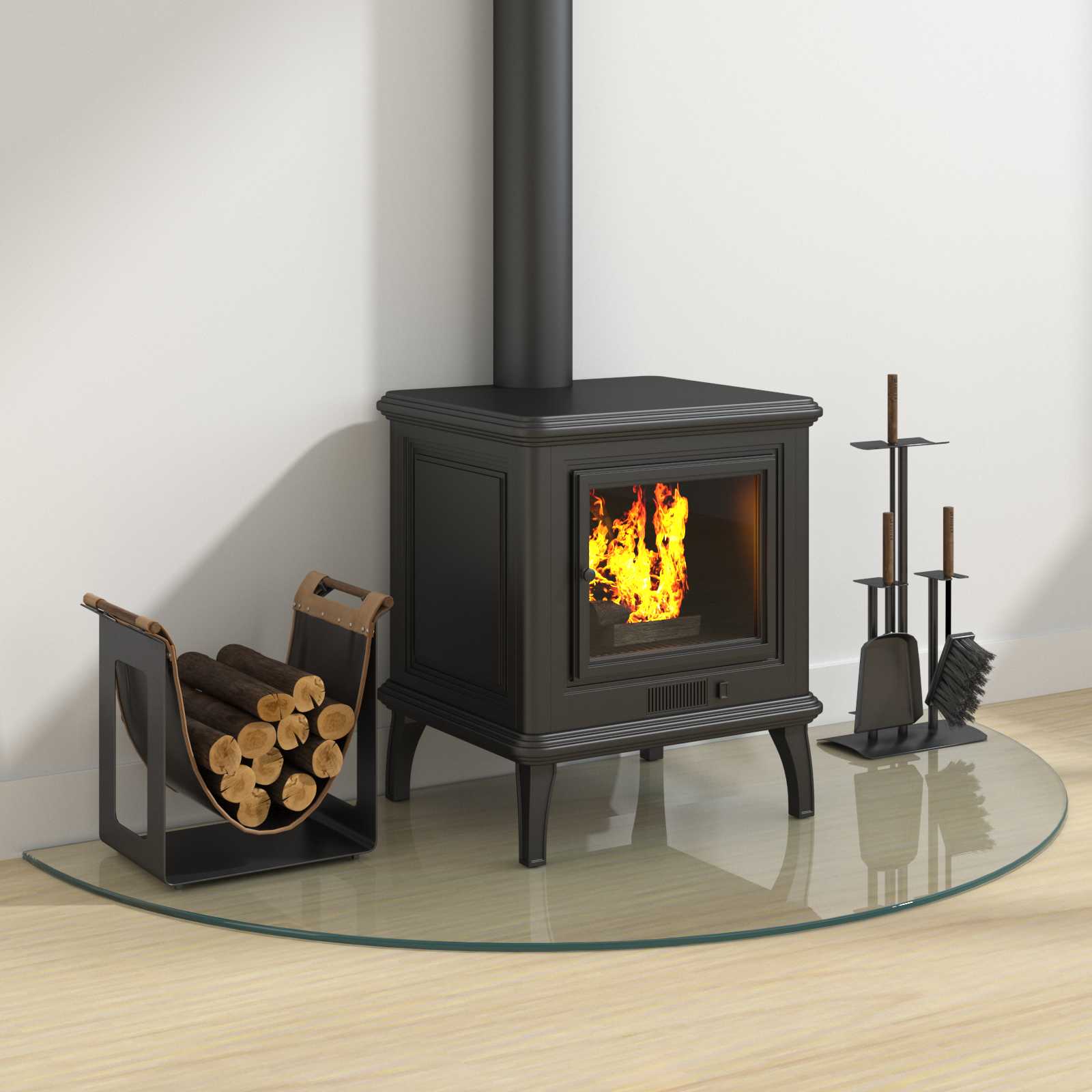 vidaXL Szklana płyta kominkowa przezroczysty 1200 x 600 mm Szkło