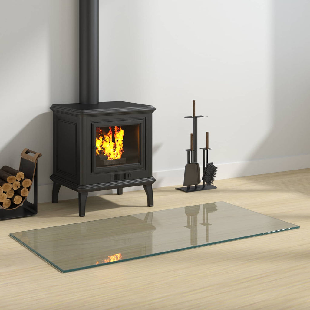 vidaXL Szklana płyta kominkowa przezroczysty 100 x 50 cm Szkło