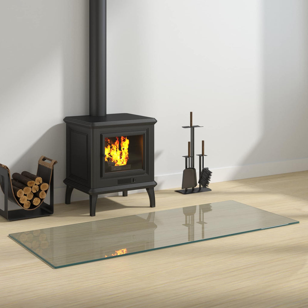 vidaXL Szklana płyta kominkowa przezroczysty 120 x 50 cm Szkło