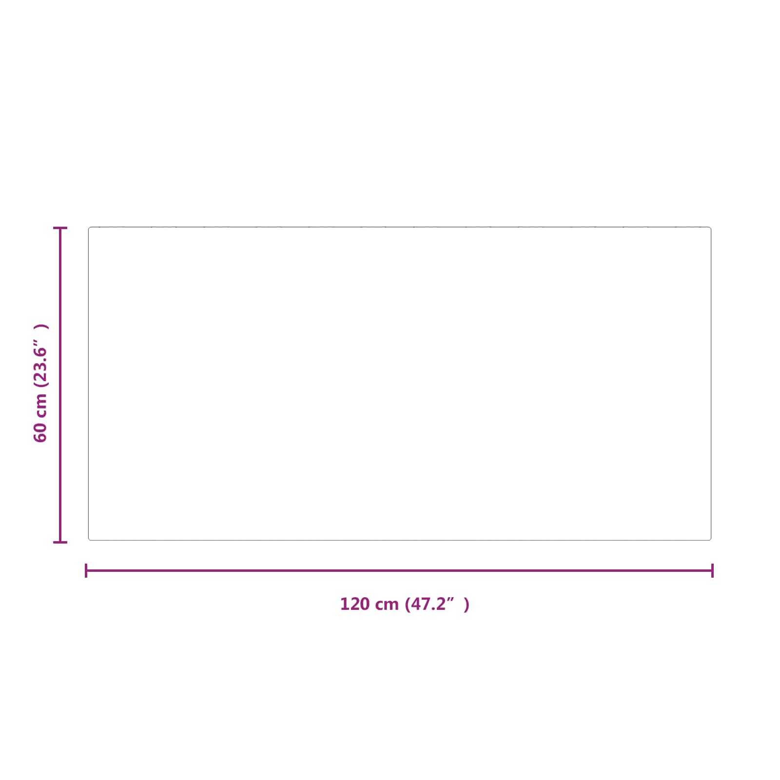 vidaXL Szklana płyta kominkowa przezroczysty 120 x 60 cm Szkło