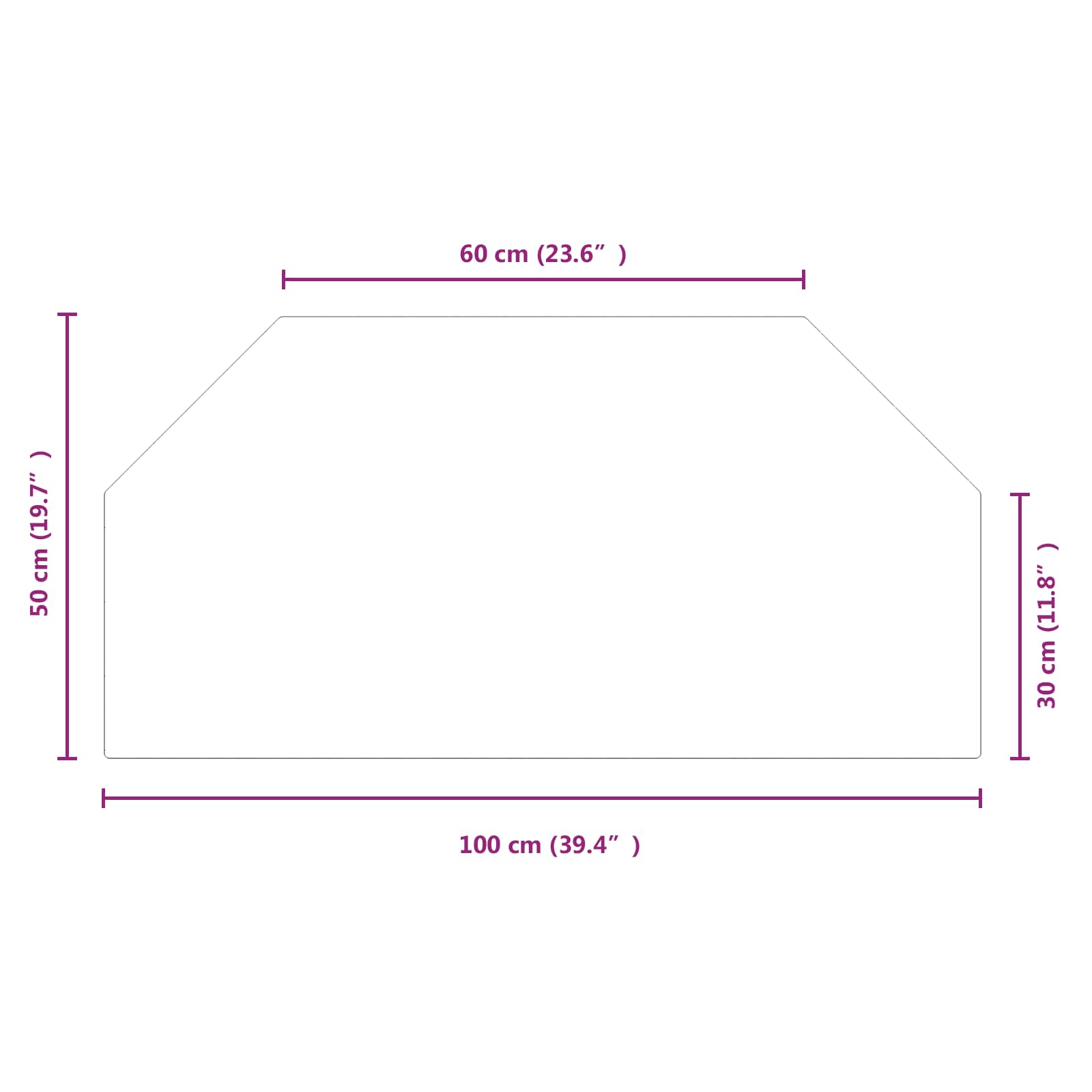 vidaXL Szklana płyta kominkowa przezroczysty 100 x 50 cm Szkło