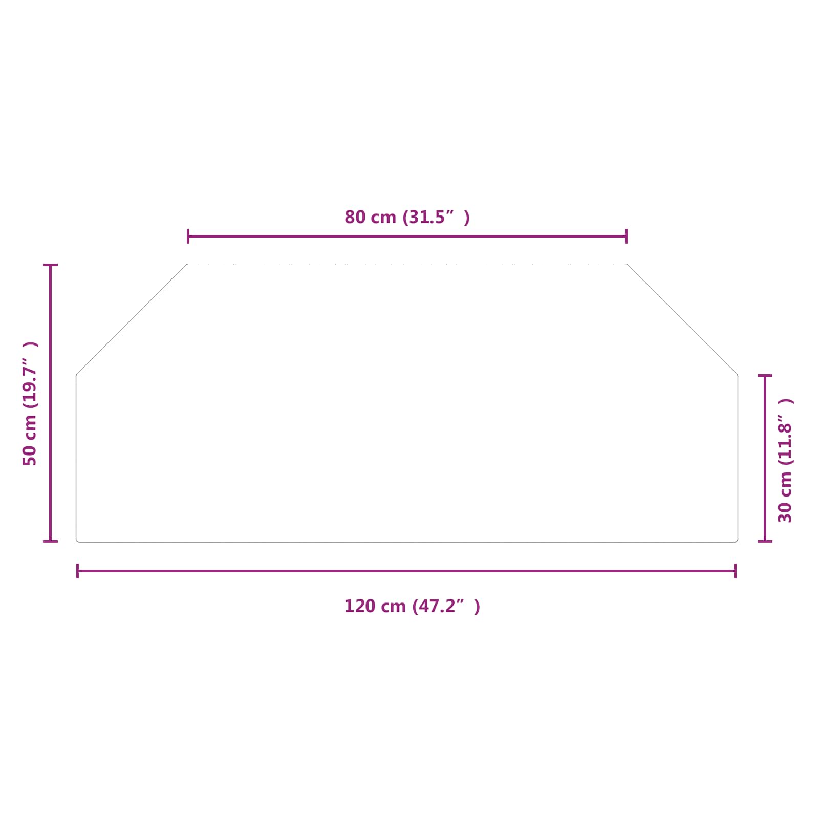 vidaXL Szklana płyta kominkowa przezroczysty 120 x 50 cm Szkło