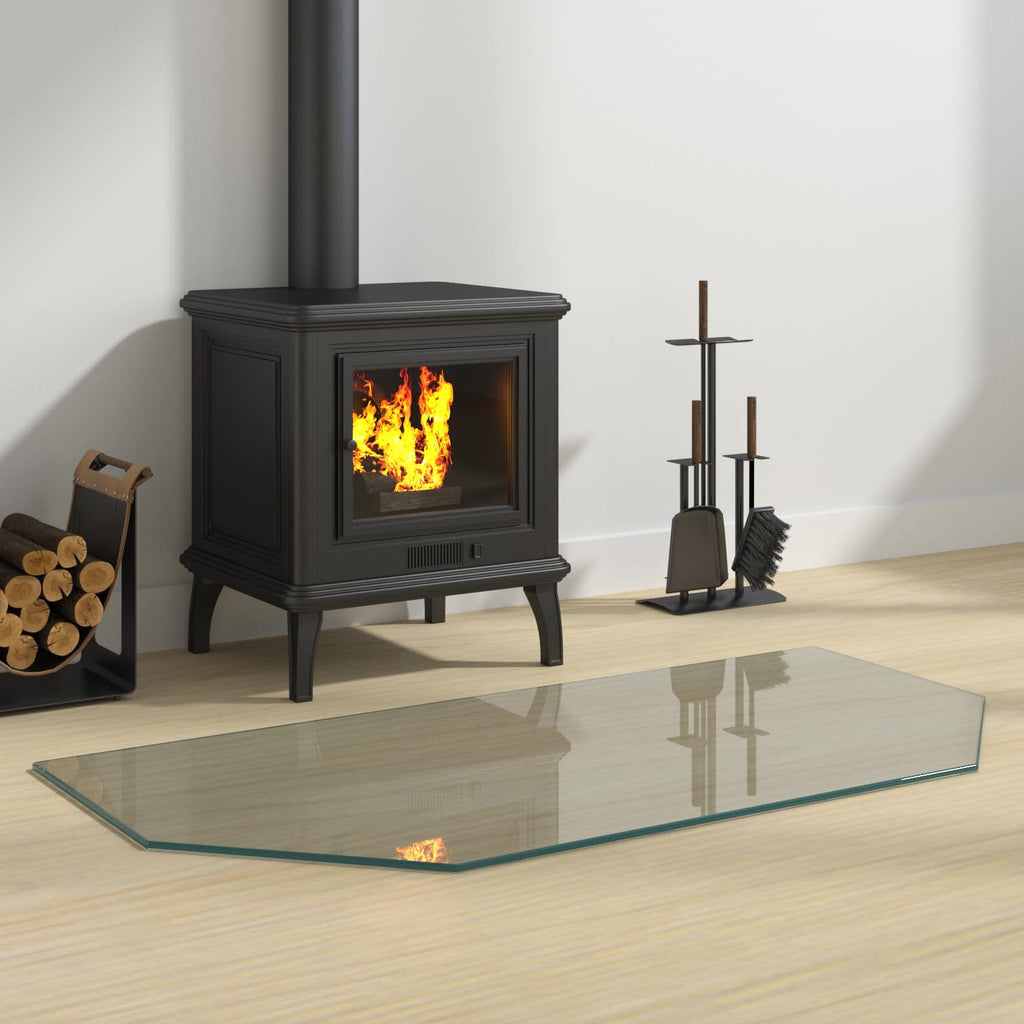 vidaXL Szklana płyta kominkowa przezroczysty 100 x 50 cm Szkło