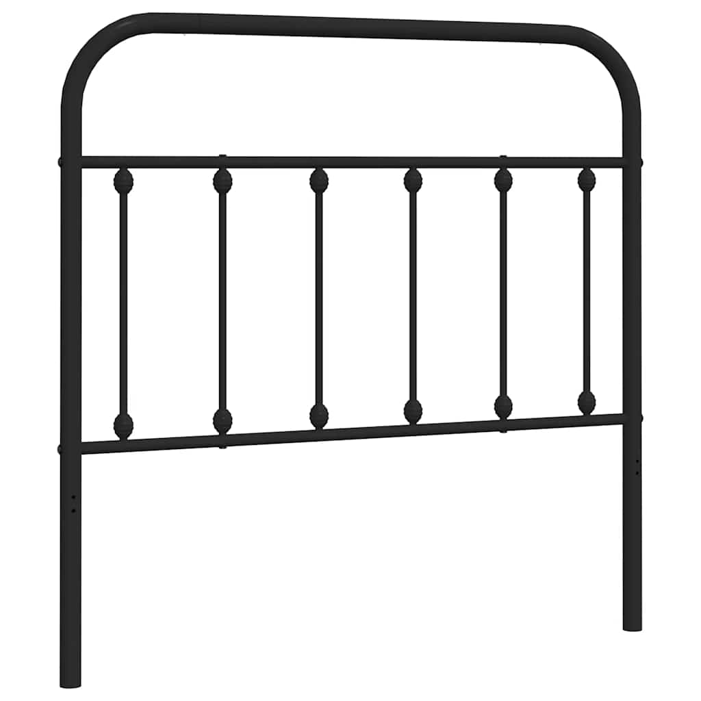 vidaXL Metalowe wymienne wezgłowie, czarne, 100 cm