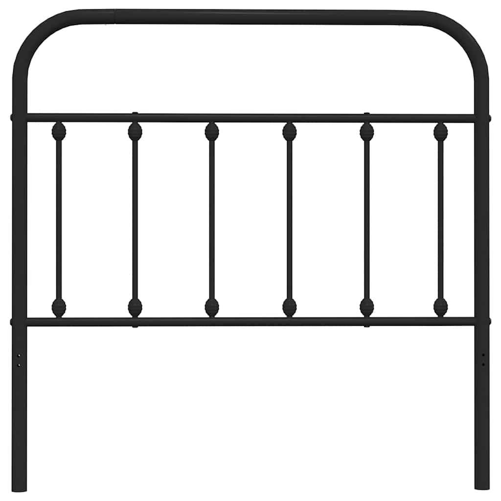 vidaXL Metalowe wymienne wezgłowie, czarne, 100 cm