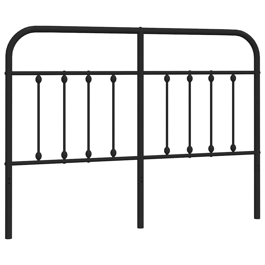 vidaXL Metalowe wymienne wezgłowie, czarne, 135 cm